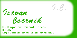 istvan csernik business card